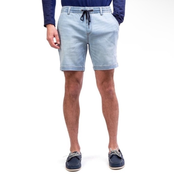 U.S. POLO ASSN. Chambray Elastic Waist with Drawstring Denim Shorts Size XS Y2K - Picture 1 of 9